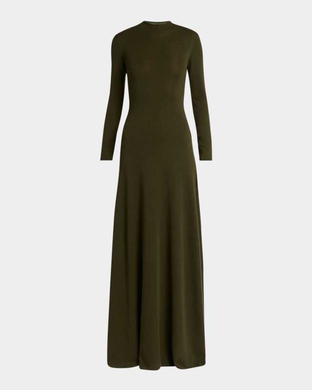 Knit Long-Sleeve Maxi Dress